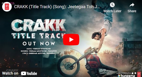 CRAKK (Title Track) (Song): Jeetegaa Toh Jiyegaa | Vidyut Jammwal | Vikram Montrose,Paradox,Aditya D