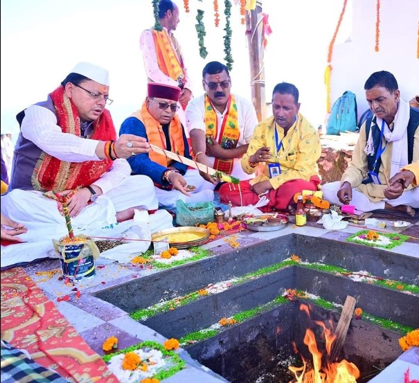 Chief Minister Pushkar Singh Dhami ने श्री कांगुड़ा नागराज मंदिर पुनर्स्थापना जागरण समारोह में प्रतिभाग किया।