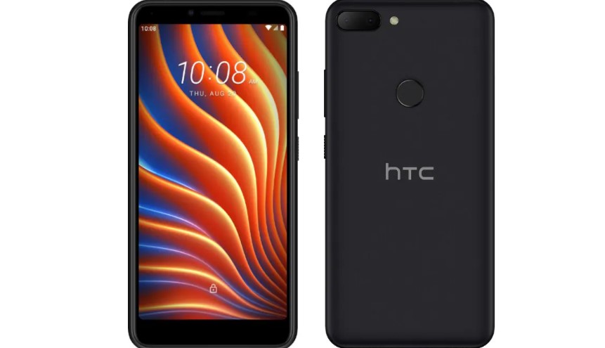 HTC front and back of a cell phone